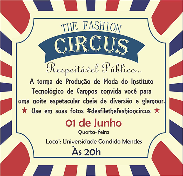 convite desfile Circus